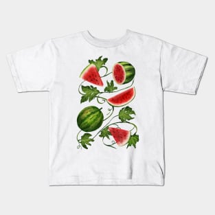 Watermelon and Vines Kids T-Shirt